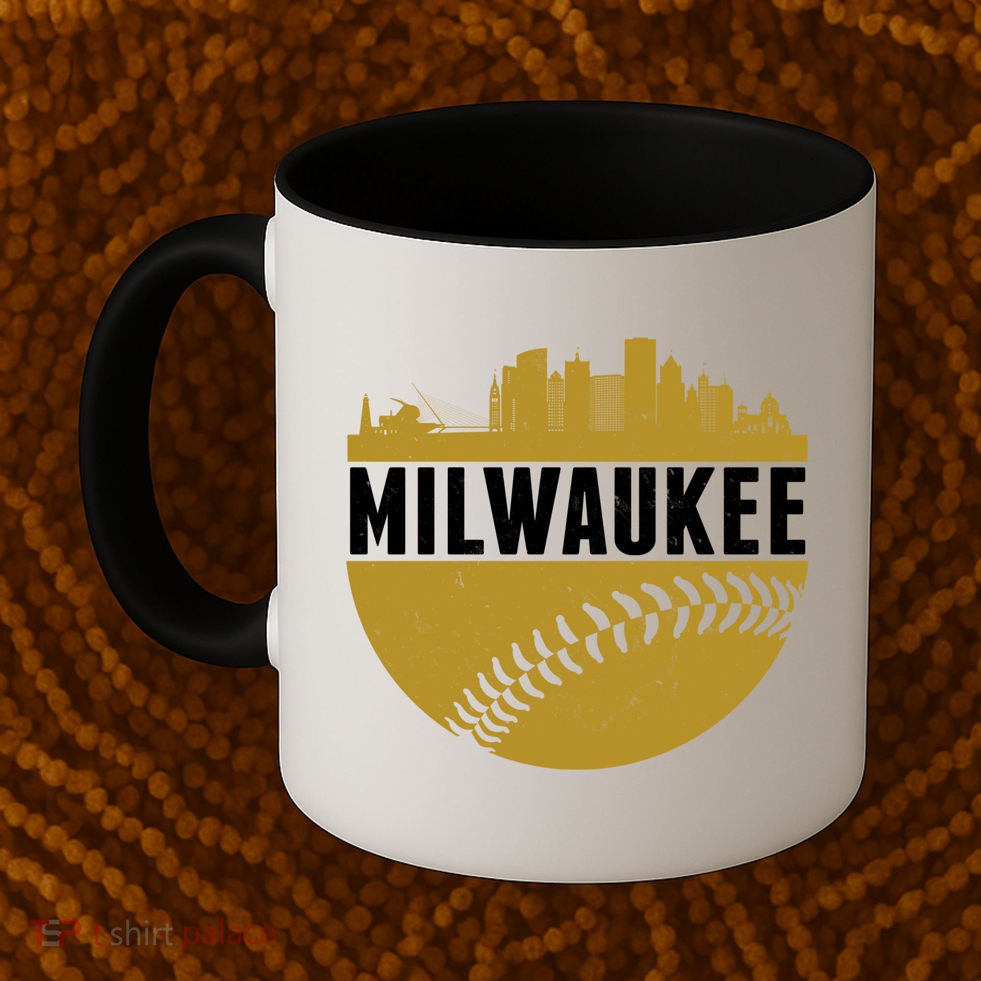 Classic Milwaukee Skyline Baseball  Coffee Mug