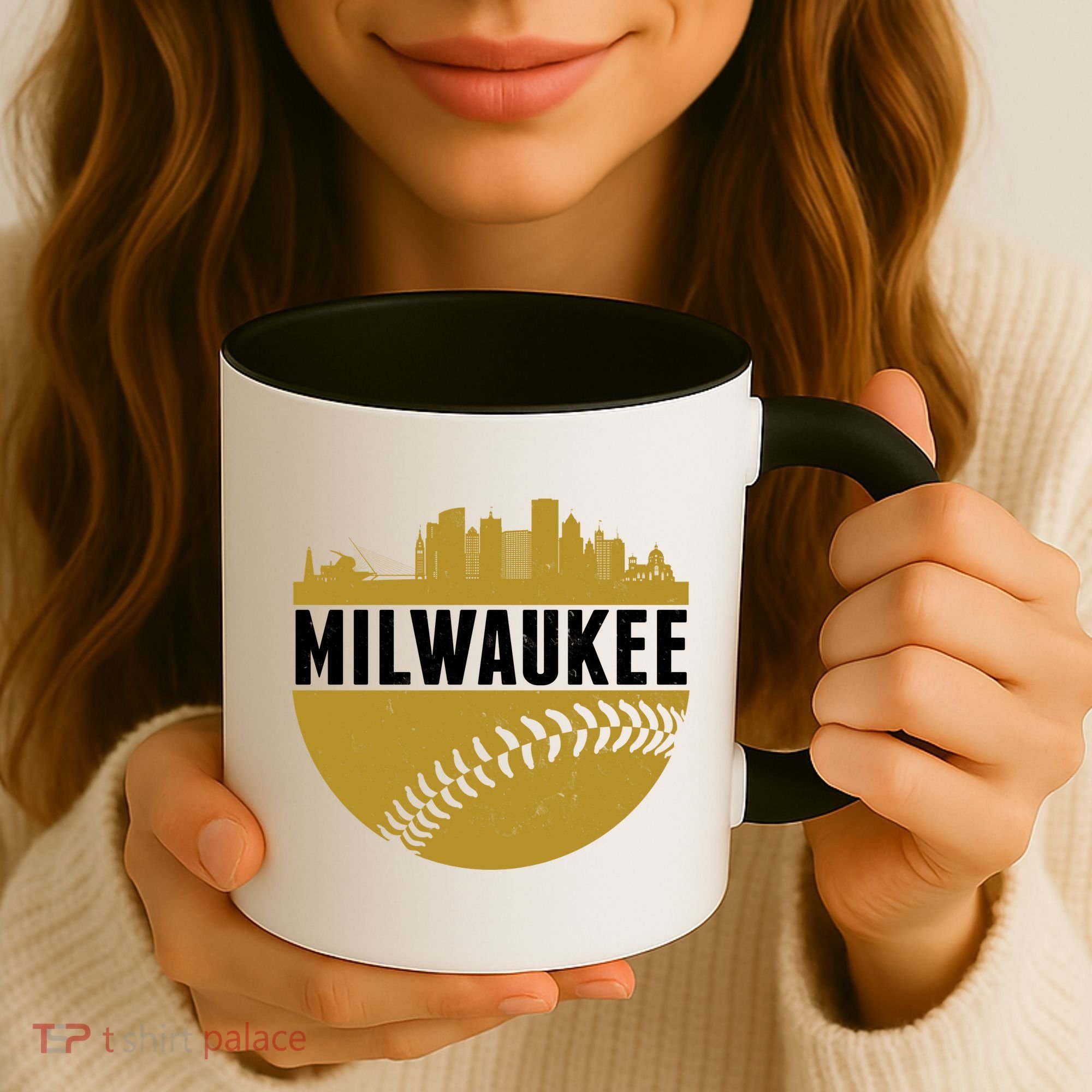 Classic Milwaukee Skyline Baseball  Coffee Mug