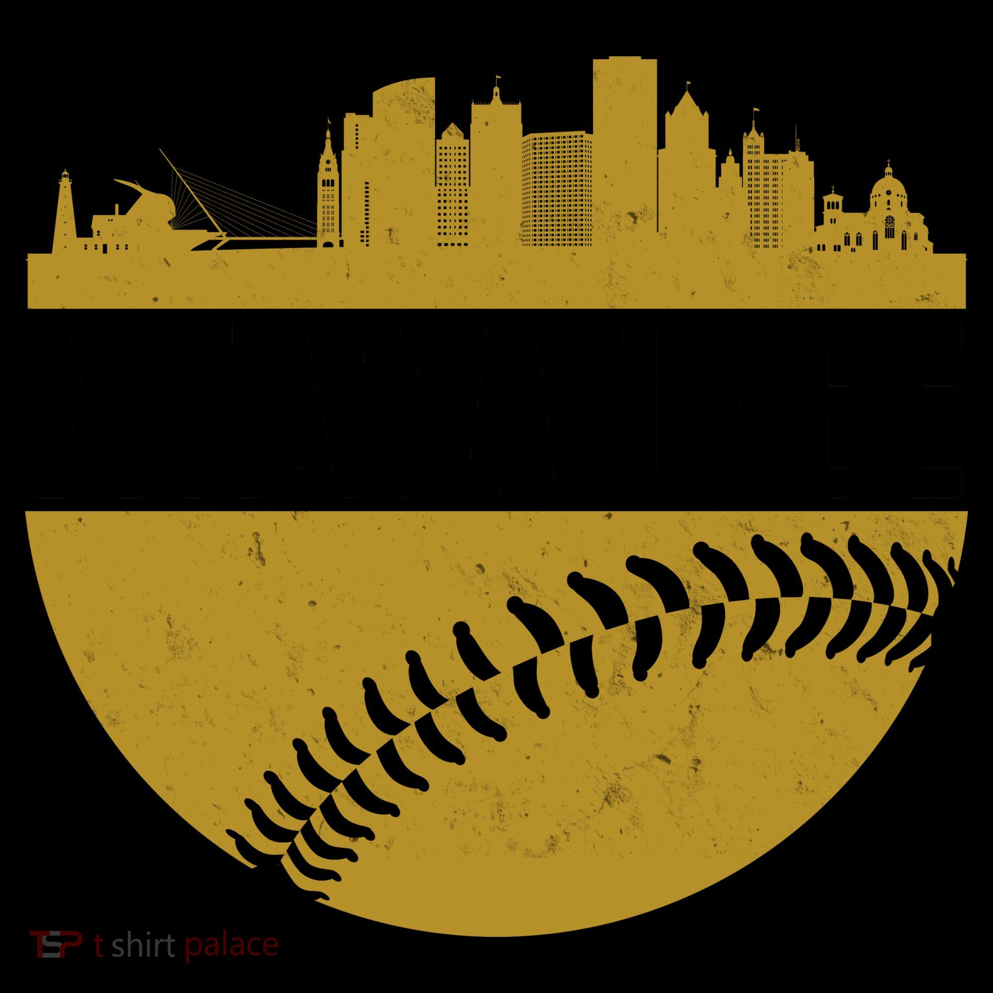 Classic Milwaukee Skyline Baseball  Coffee Mug