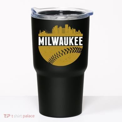 Classic Milwaukee Skyline Baseball  Tumbler