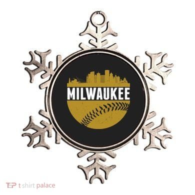 Classic Milwaukee Skyline Baseball  Ornament