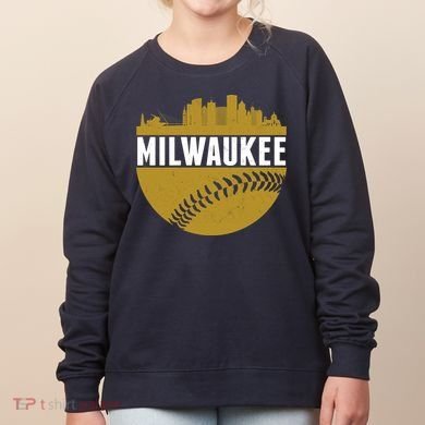 Classic Milwaukee Skyline Baseball  Women's Sweatshirt