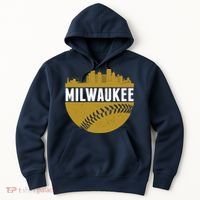Classic Milwaukee Skyline Baseball  Hoodie thumb 0