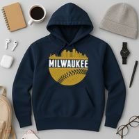 Classic Milwaukee Skyline Baseball  Hoodie thumb 3