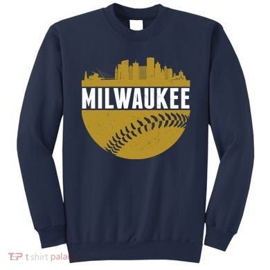 Classic Milwaukee Skyline Baseball  Sweatshirt