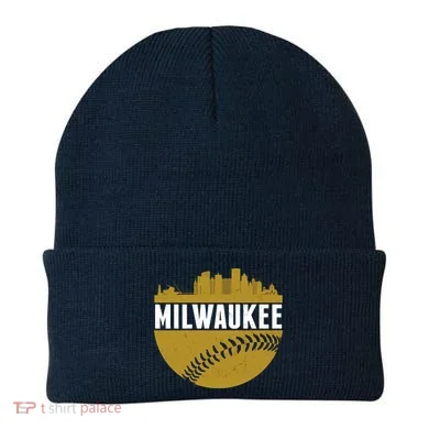 Classic Milwaukee Skyline Baseball Beanie
