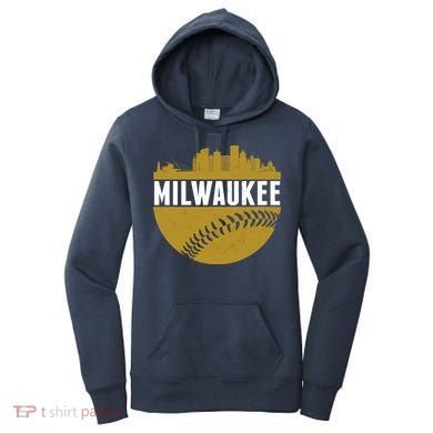 Classic Milwaukee Skyline Baseball  Women's Hoodie