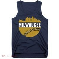 Classic Milwaukee Skyline Baseball  Tank Top thumb 0