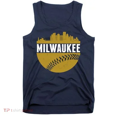 Classic Milwaukee Skyline Baseball  Tank Top