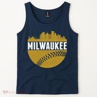 Classic Milwaukee Skyline Baseball  Tank Top thumb 2