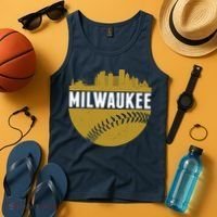 Classic Milwaukee Skyline Baseball  Tank Top thumb 4