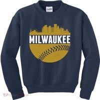 Classic Milwaukee Skyline Baseball  Kids Sweatshirt thumb 0
