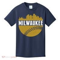 Classic Milwaukee Skyline Baseball  Kids T-Shirt thumb 0