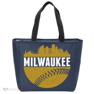 Classic Milwaukee Skyline Baseball  Tote Bag