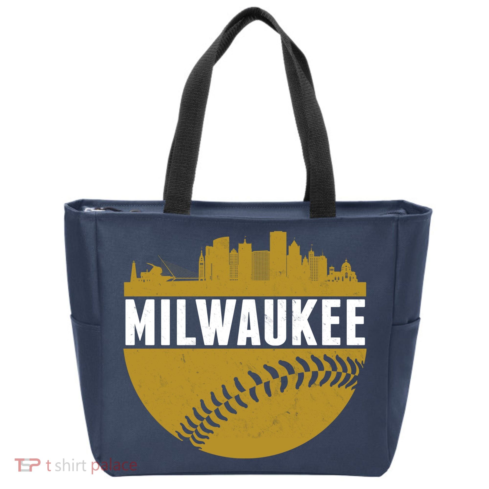 Classic Milwaukee Skyline Baseball  Tote Bag