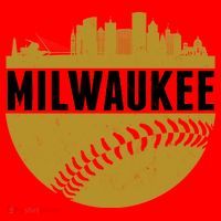 Classic Milwaukee Skyline Baseball  Santa Hat thumb 1