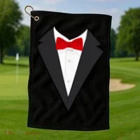Classic Party Tuxedo Golf Towel thumb 1