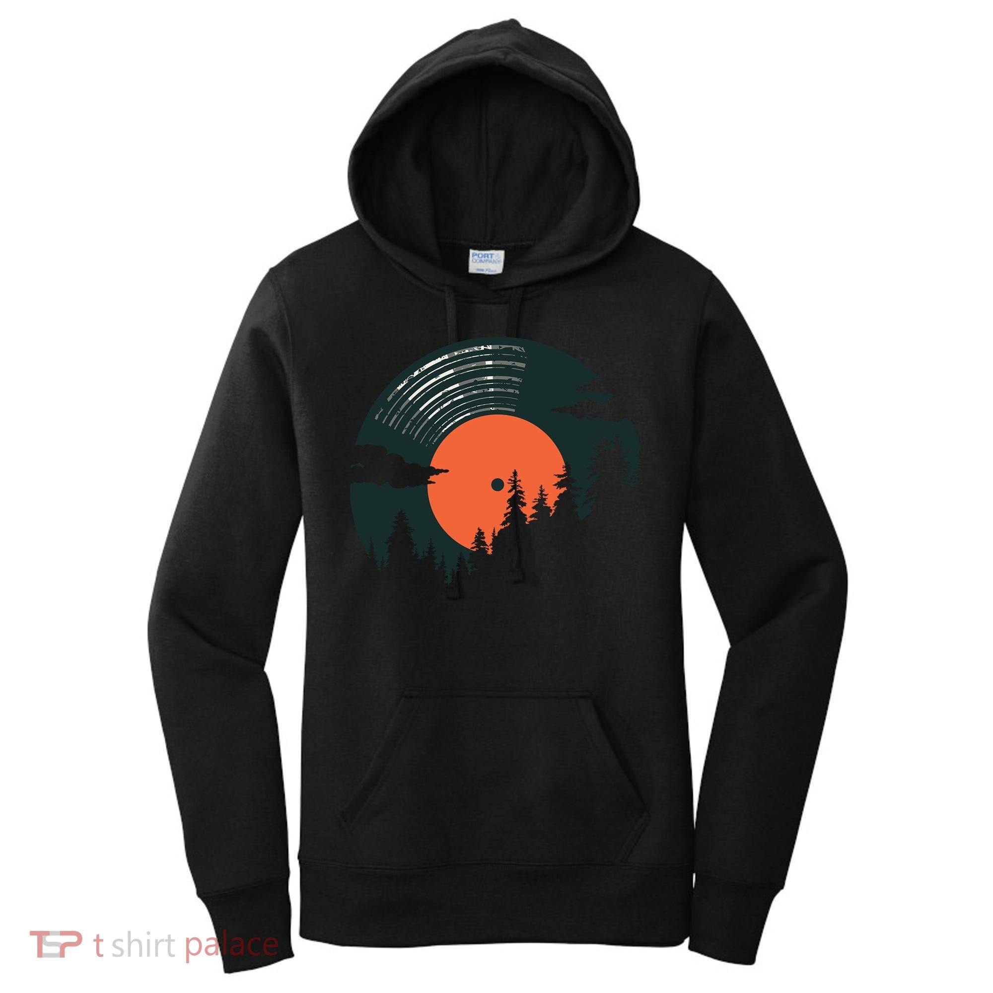 Classic Record Forest  Women's Hoodie