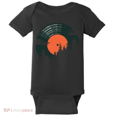 Classic Record Forest  Baby Bodysuit