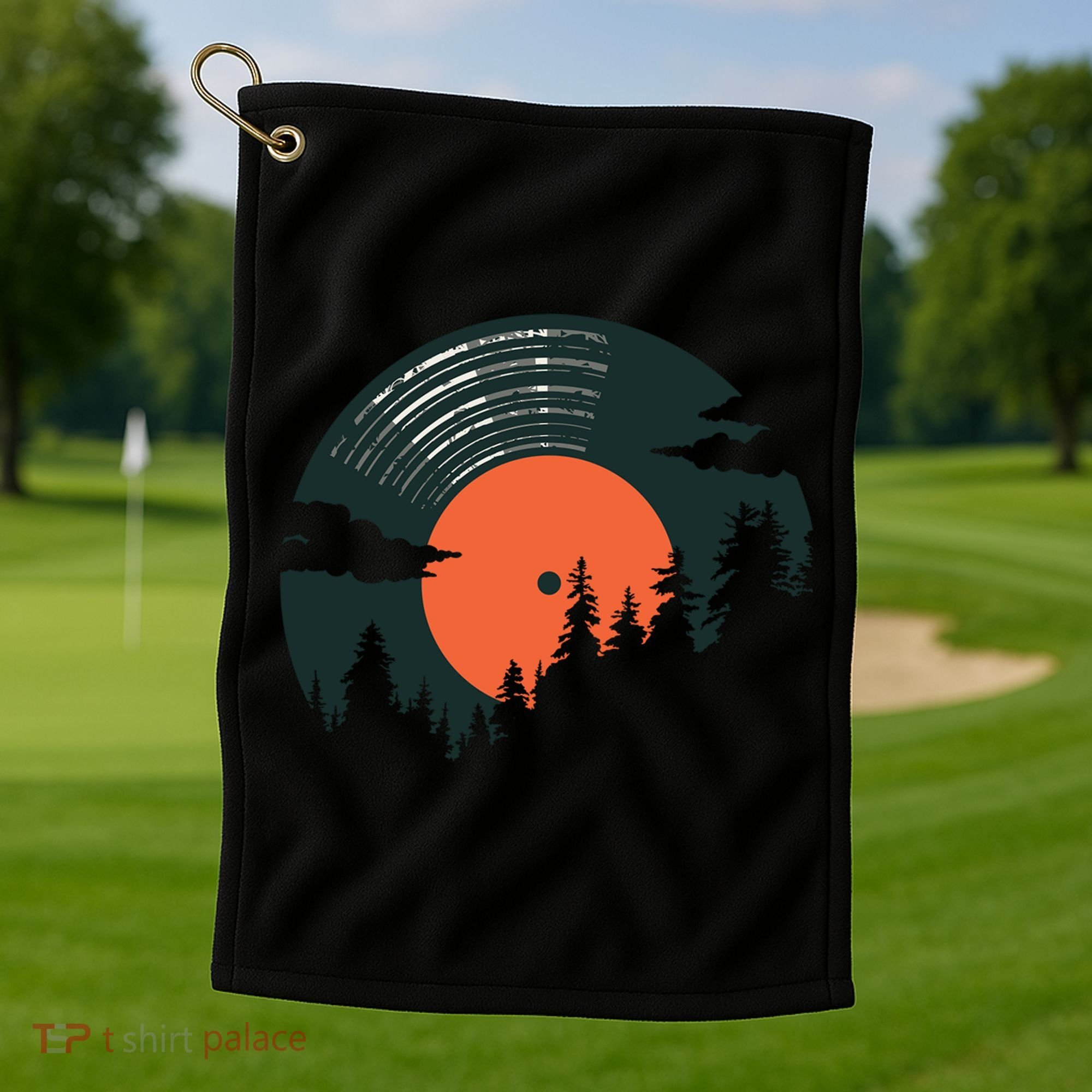 Classic Record Forest  Golf Towel