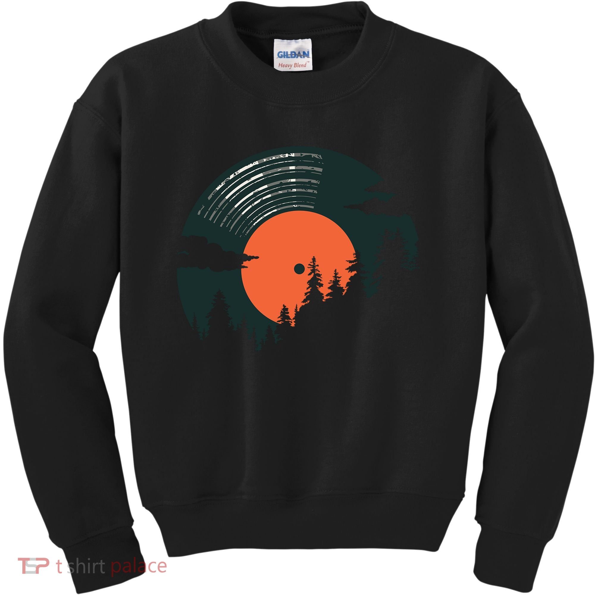 Classic Record Forest  Kids Sweatshirt