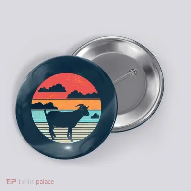 Classic Retro Goat Button