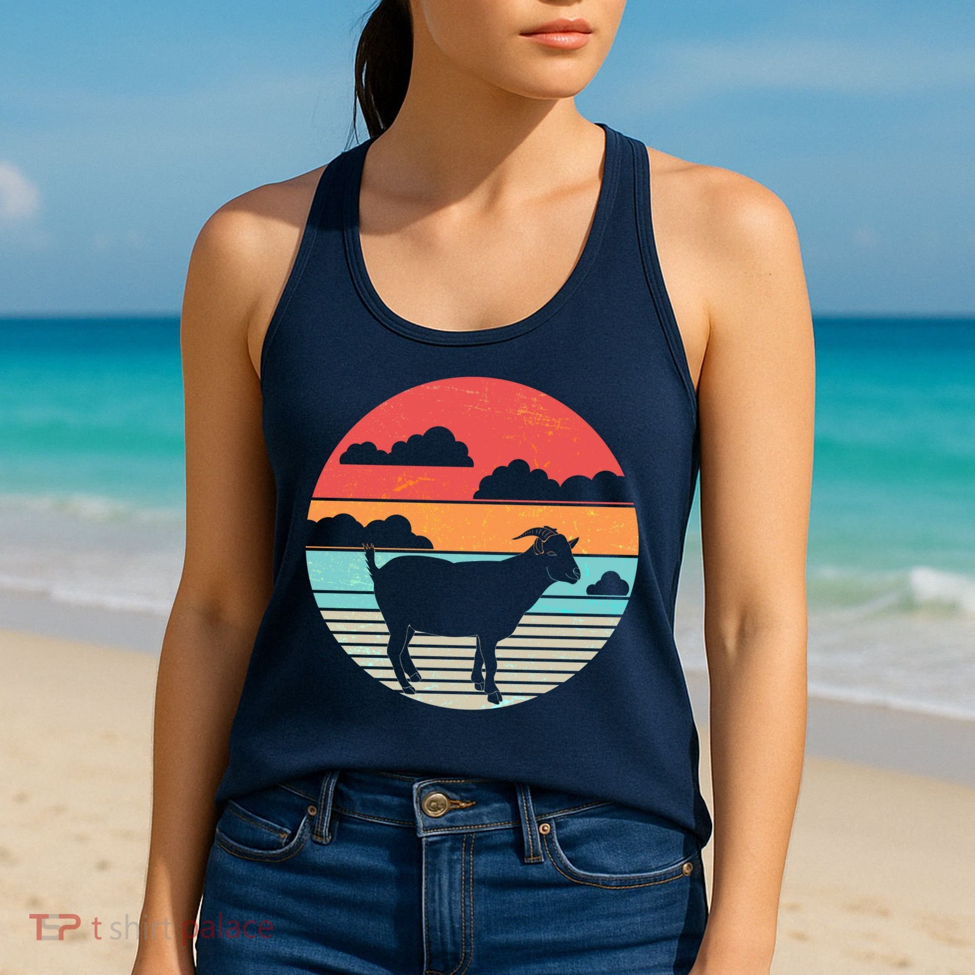 Classic Retro Goat Women's Tank Top