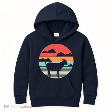 Classic Retro Goat Kids Hoodie
