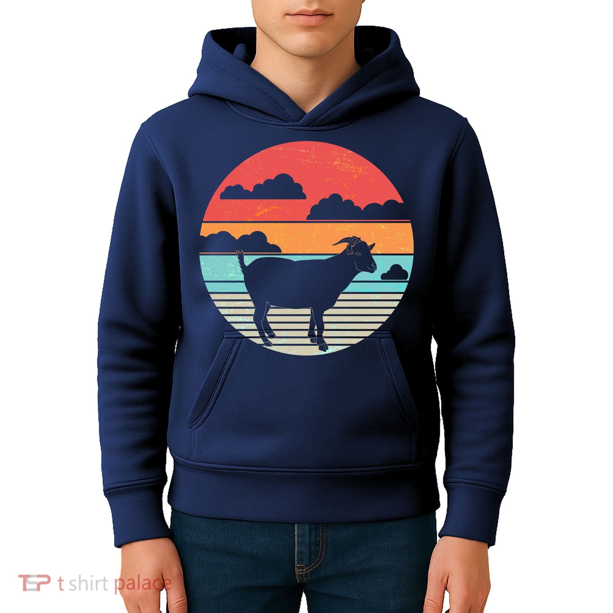 Classic Retro Goat Kids Hoodie