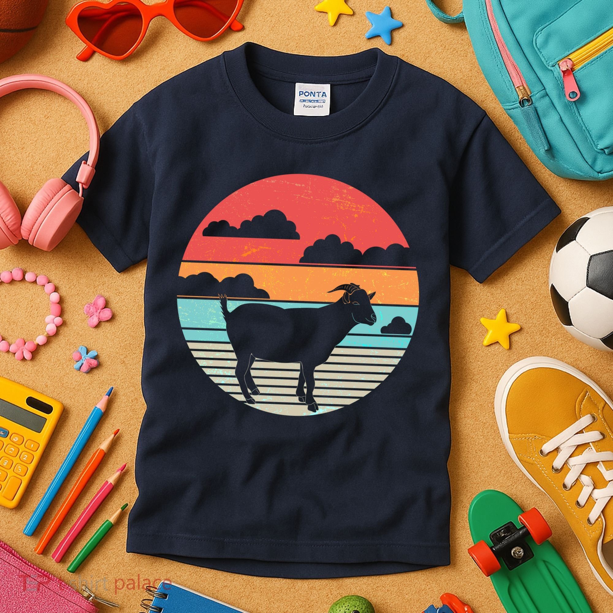 Classic Retro Goat Kids T-Shirt