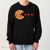 Classic Retro Pizza Lover Video Game Women's Sweatshirt thumb 0