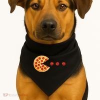 Classic Retro Pizza Lover Video Game USA-Made Doggie Bandana thumb 1