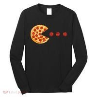 Classic Retro Pizza Lover Video Game Long Sleeve Shirt thumb 0