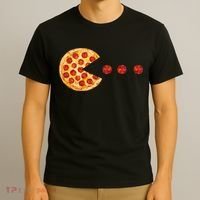 Classic Retro Pizza Lover Video Game T-Shirt thumb 3