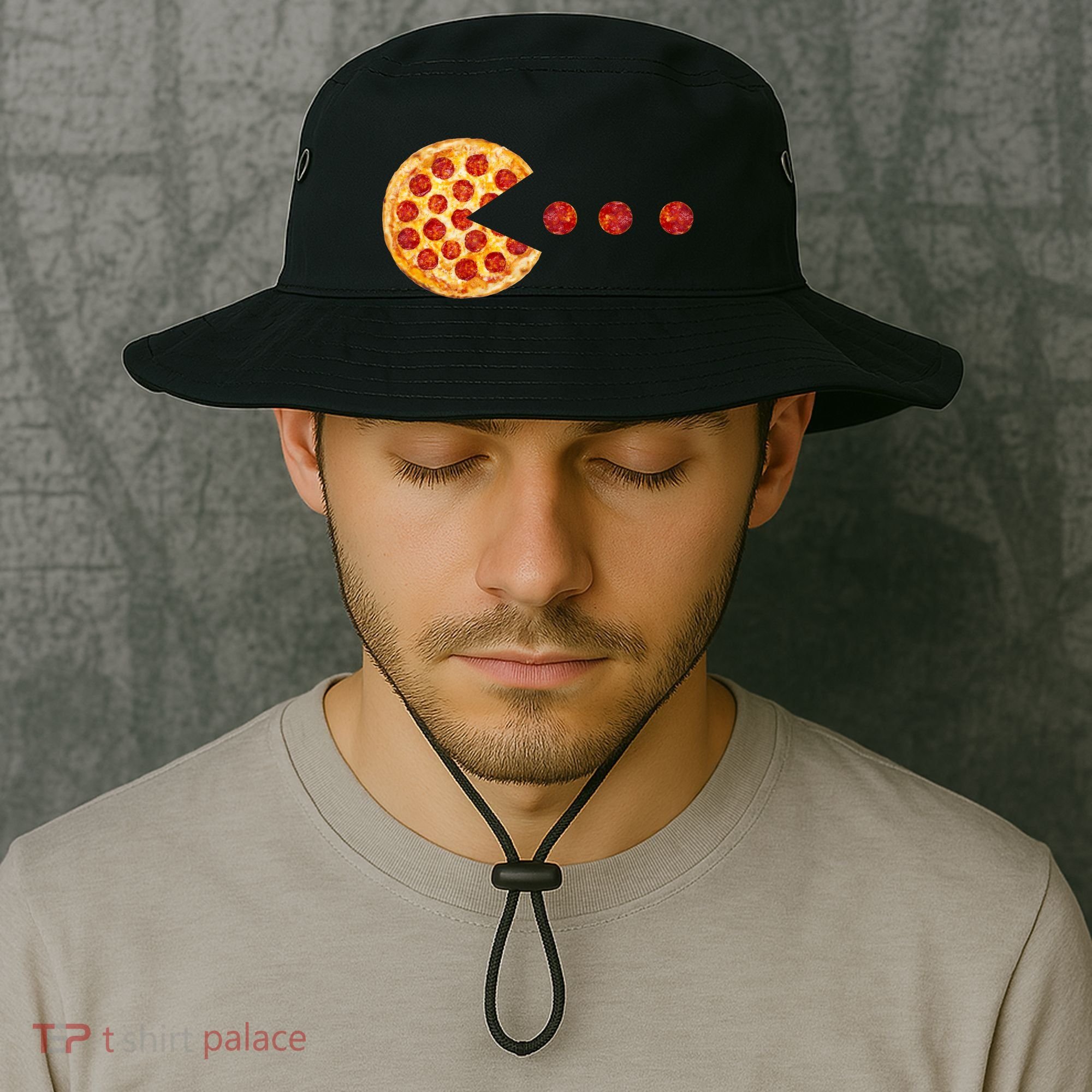 Classic Retro Pizza Lover Video Game Bucket Hat