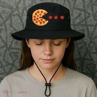 Classic Retro Pizza Lover Video Game Bucket Hat thumb 3