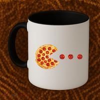 Classic Retro Pizza Lover Video Game Coffee Mug thumb 2