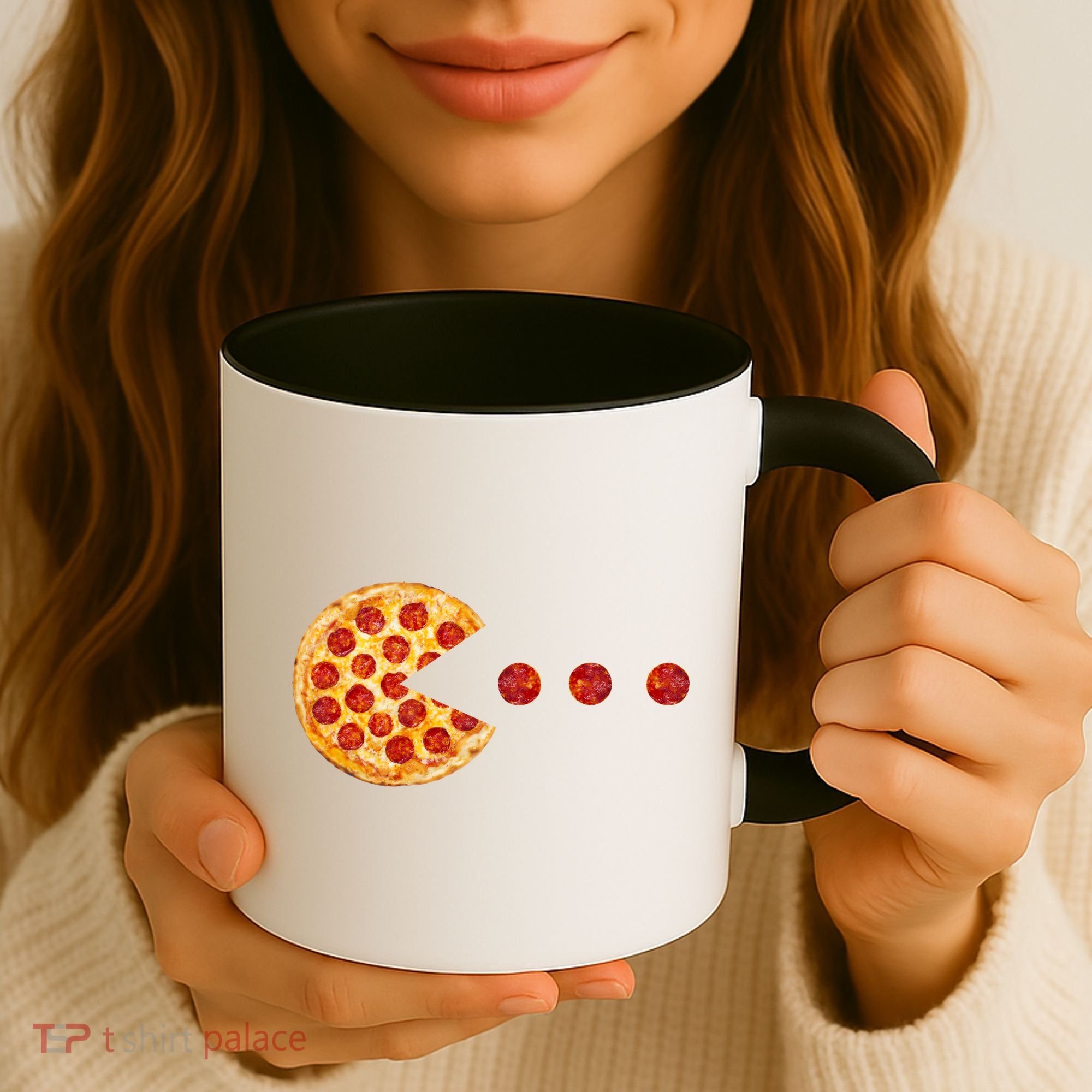 Classic Retro Pizza Lover Video Game Coffee Mug