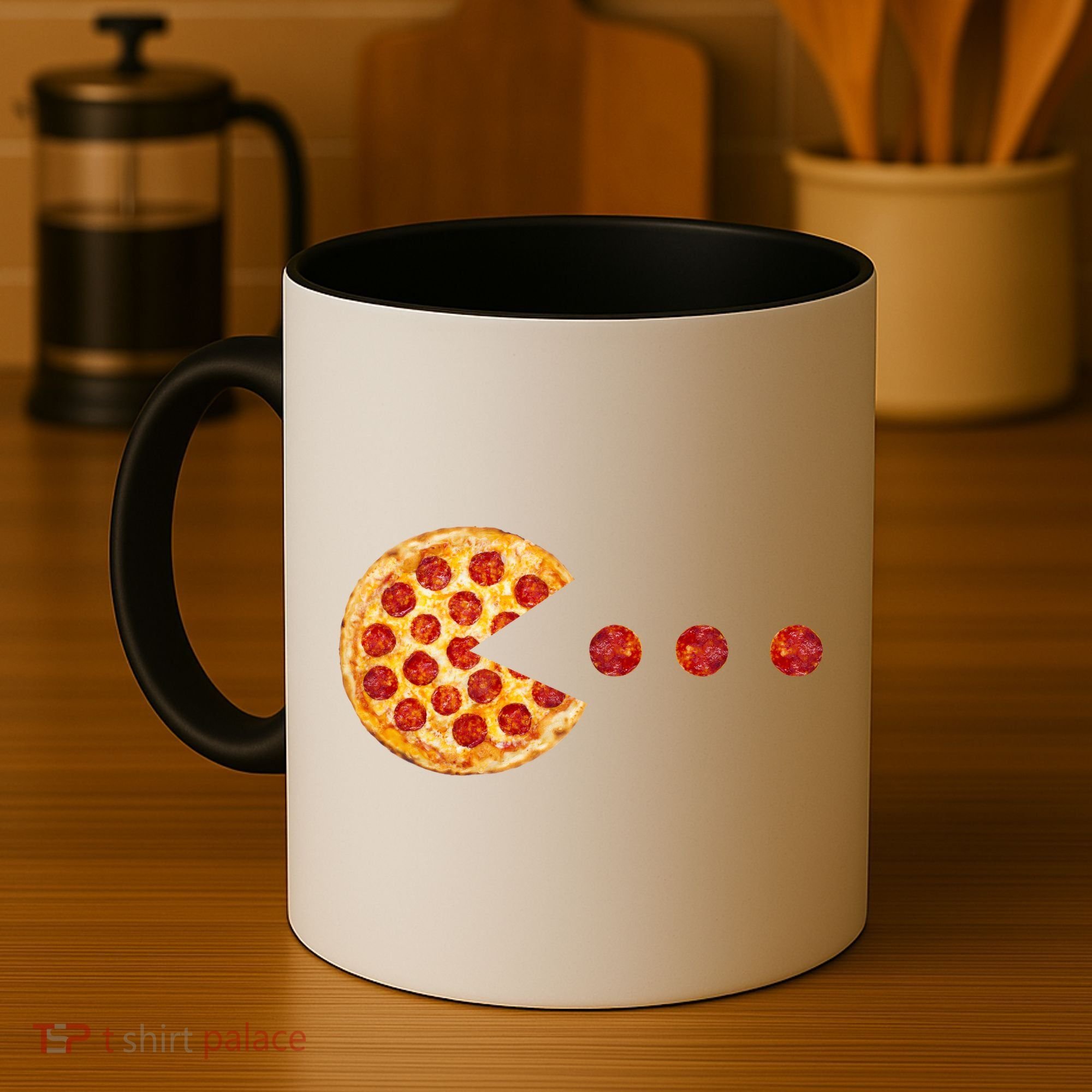 Classic Retro Pizza Lover Video Game Coffee Mug