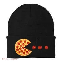 Classic Retro Pizza Lover Video Game Beanie thumb 0