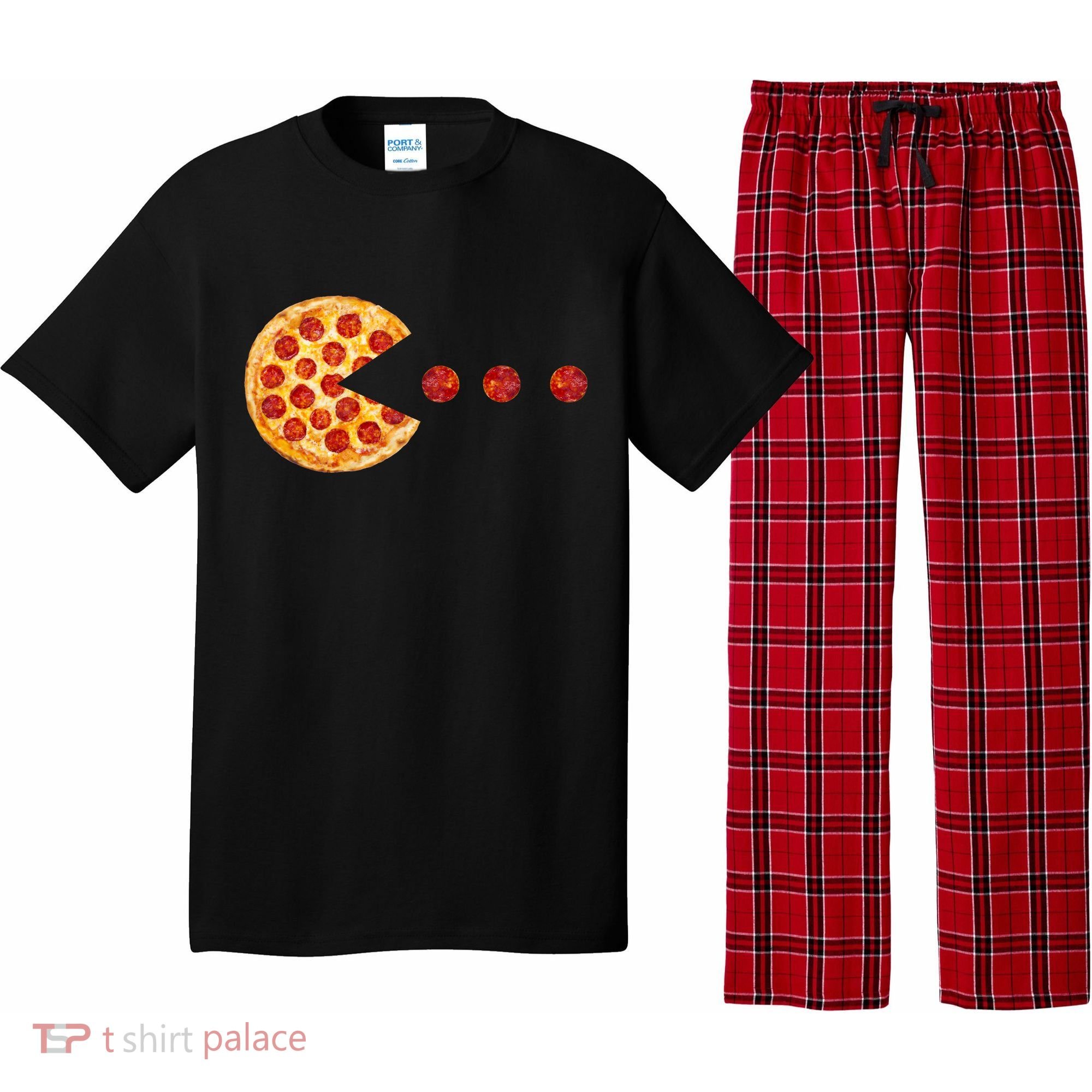 Classic Retro Pizza Lover Video Game Pajama Set