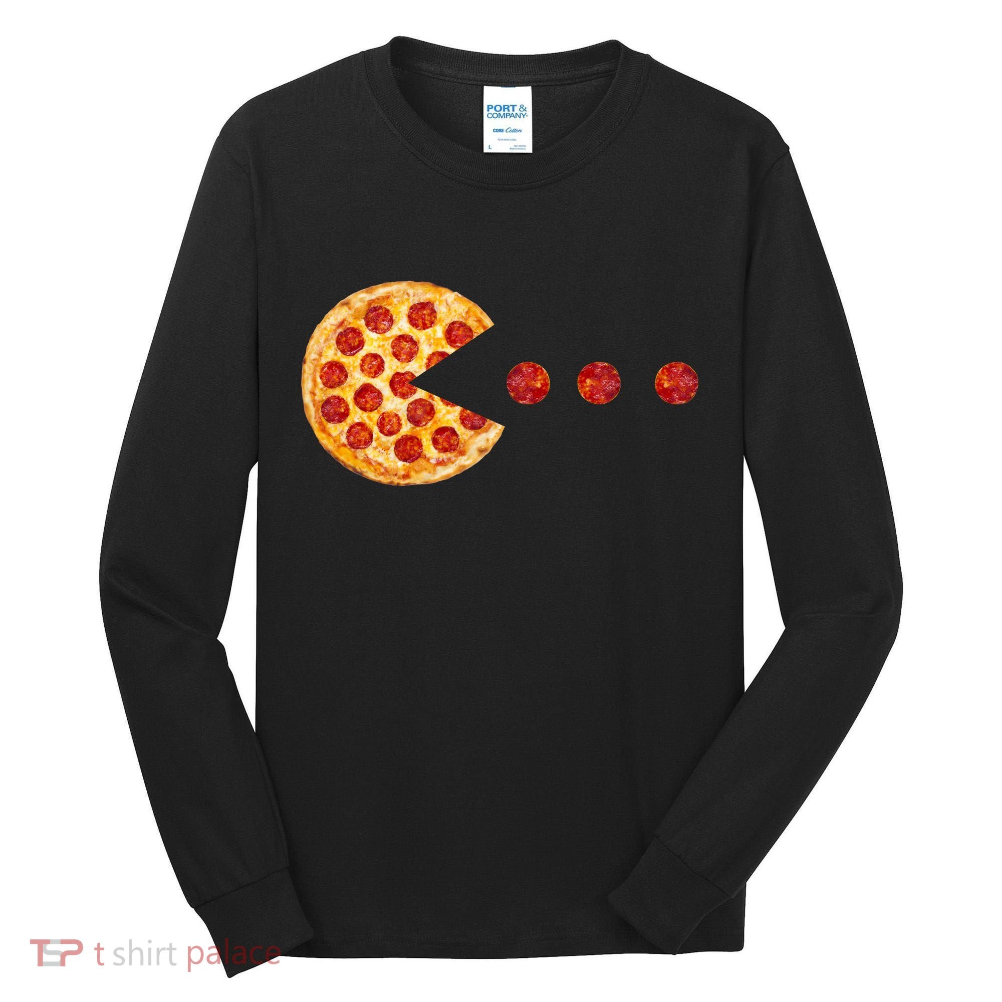 Classic Retro Pizza Lover Video Game Tall Long Sleeve Shirt