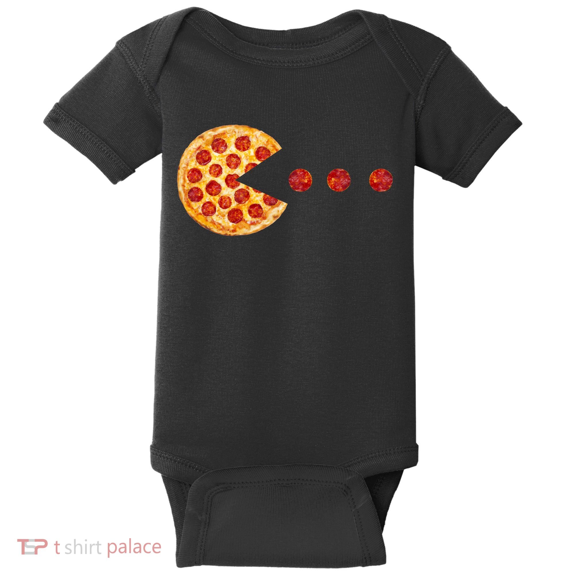Classic Retro Pizza Lover Video Game Baby Bodysuit