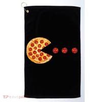 Classic Retro Pizza Lover Video Game Golf Towel thumb 0