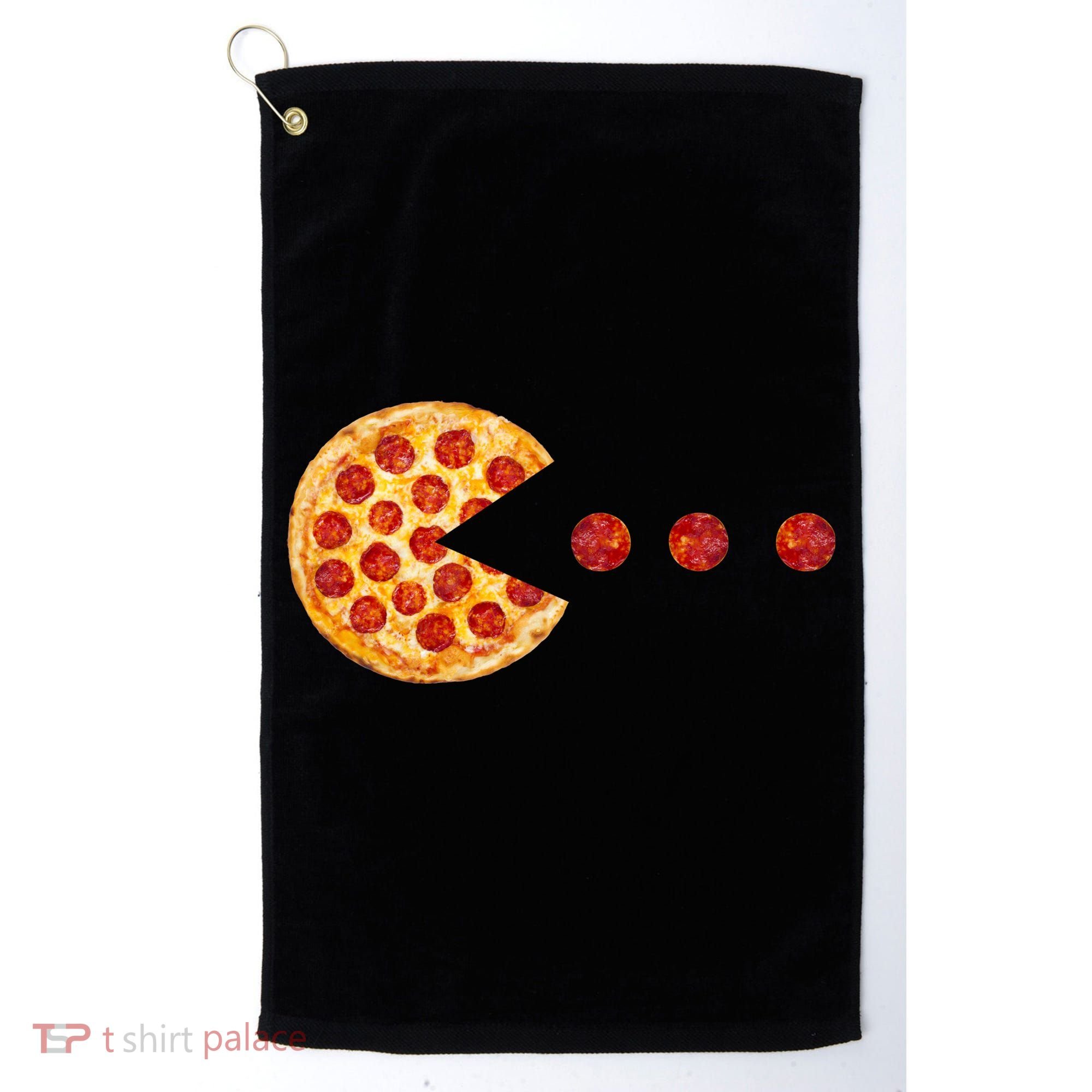 Classic Retro Pizza Lover Video Game Golf Towel