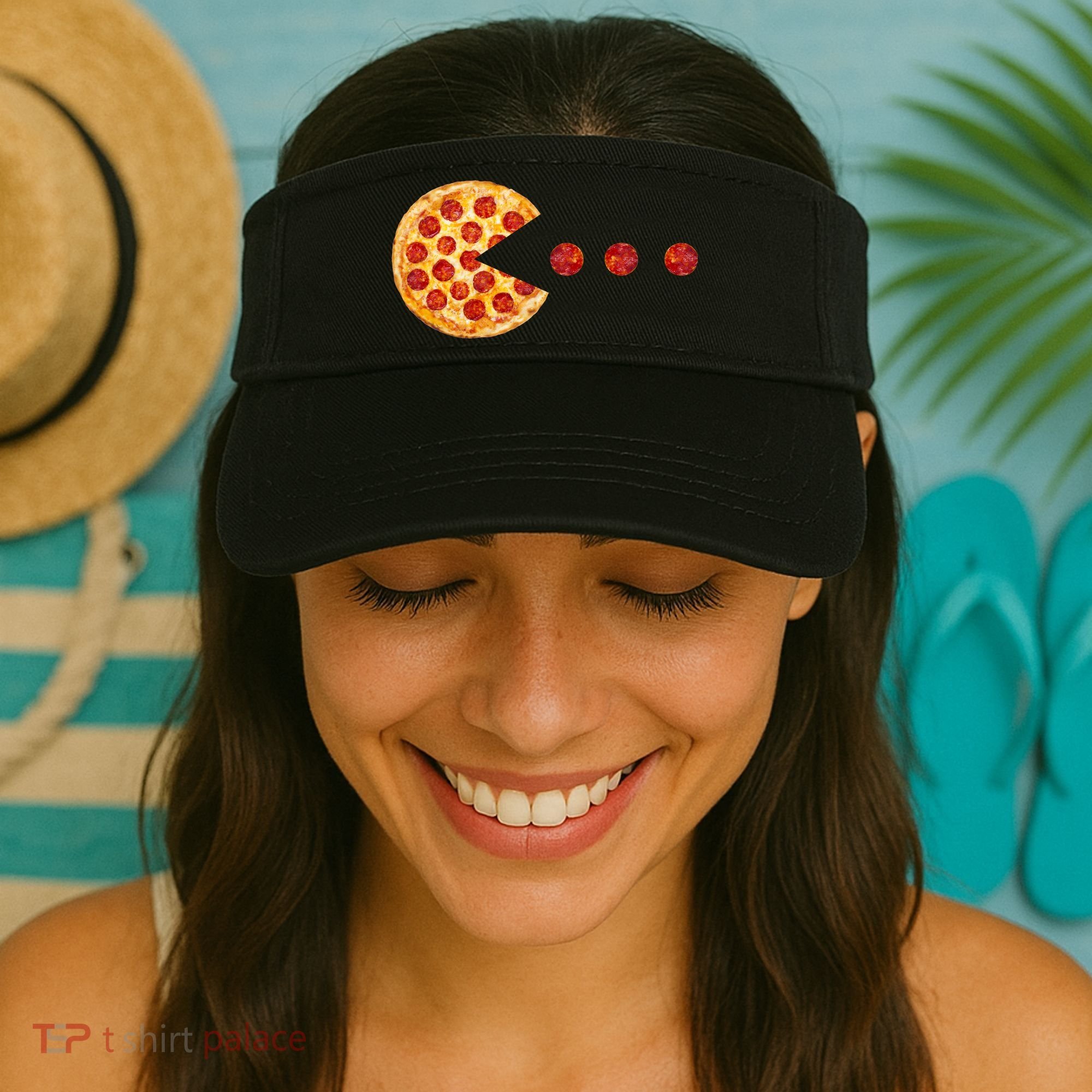 Classic Retro Pizza Lover Video Game Visor