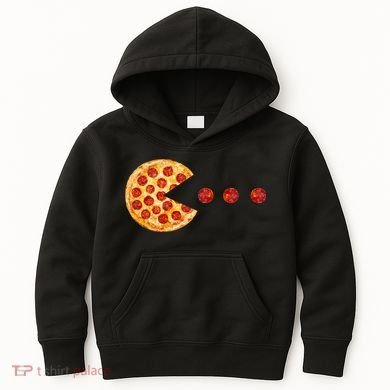 Classic Retro Pizza Lover Video Game Kids Hoodie