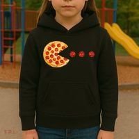 Classic Retro Pizza Lover Video Game Kids Hoodie thumb 3
