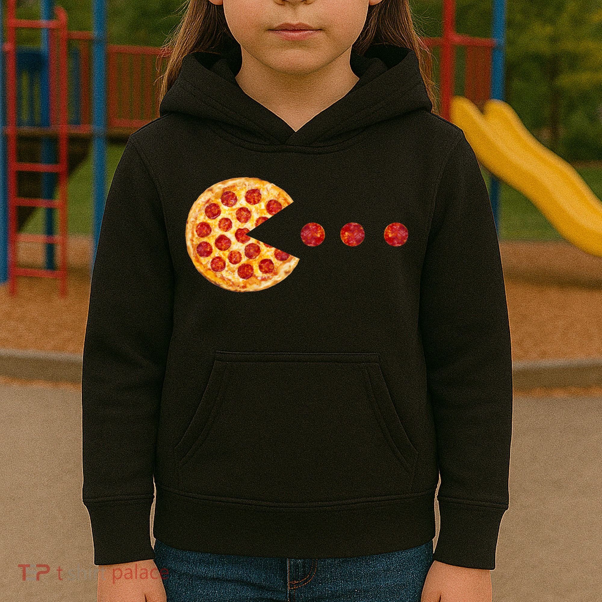 Classic Retro Pizza Lover Video Game Kids Hoodie