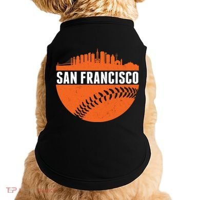 Classic San Francisco Skyline Baseball Doggie Tank